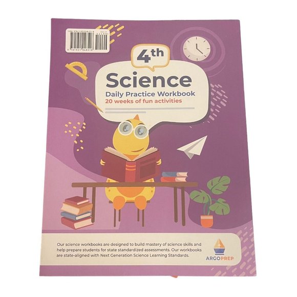 4th Grade Science Daily Practice Workbook ArgoPrep Soft Cover 2020 Practice Skil - Picture 2 of 7